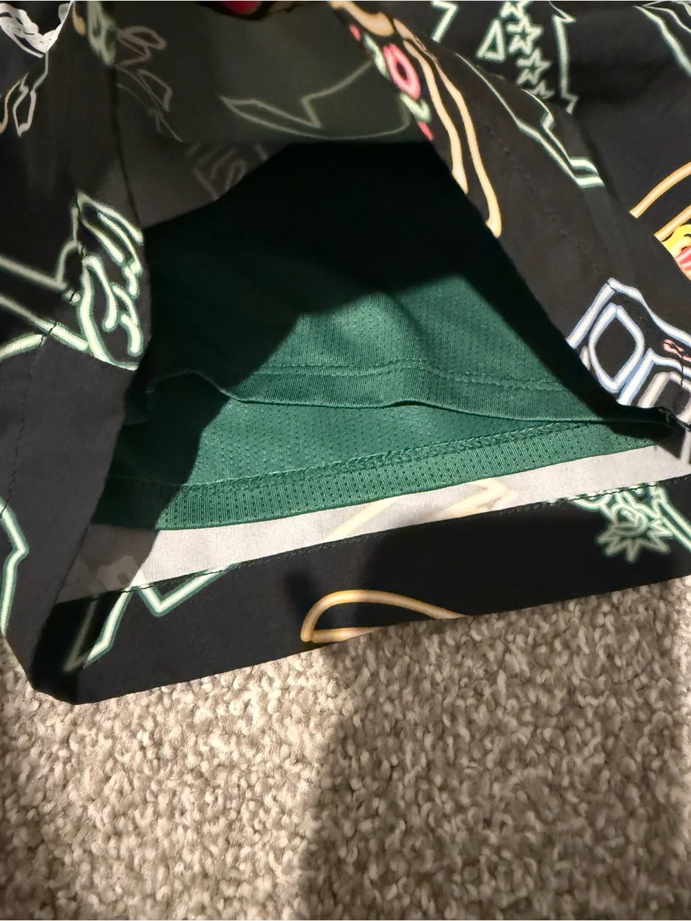 NY Jets Black Neon Logo Men's size small Swim Shorts